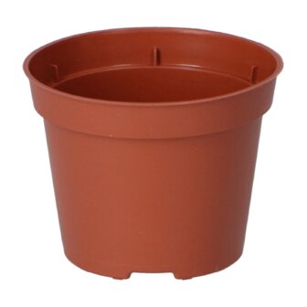 SOGO Plastic potje terra kleur 9cm 18st